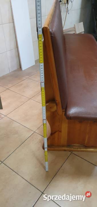 Ławka Drewniana z Obiciem i oparciem Barowa styl Rybnik