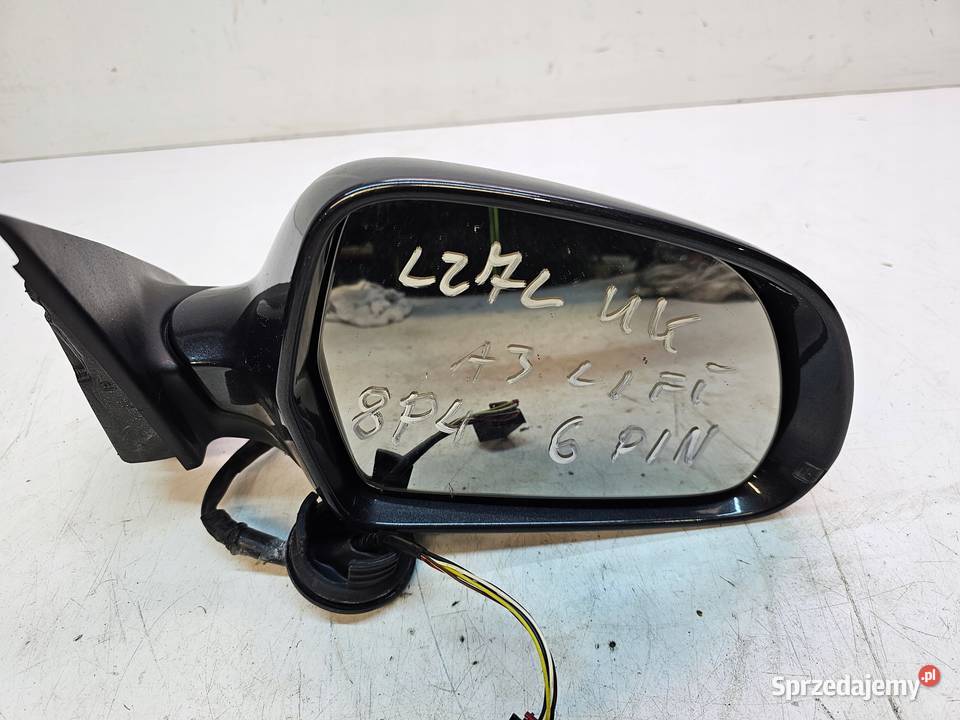 LUSTERKO PRAWY PRZÓD AUDI A3 8P4 LZ7L 6 PIN UK Przystajń