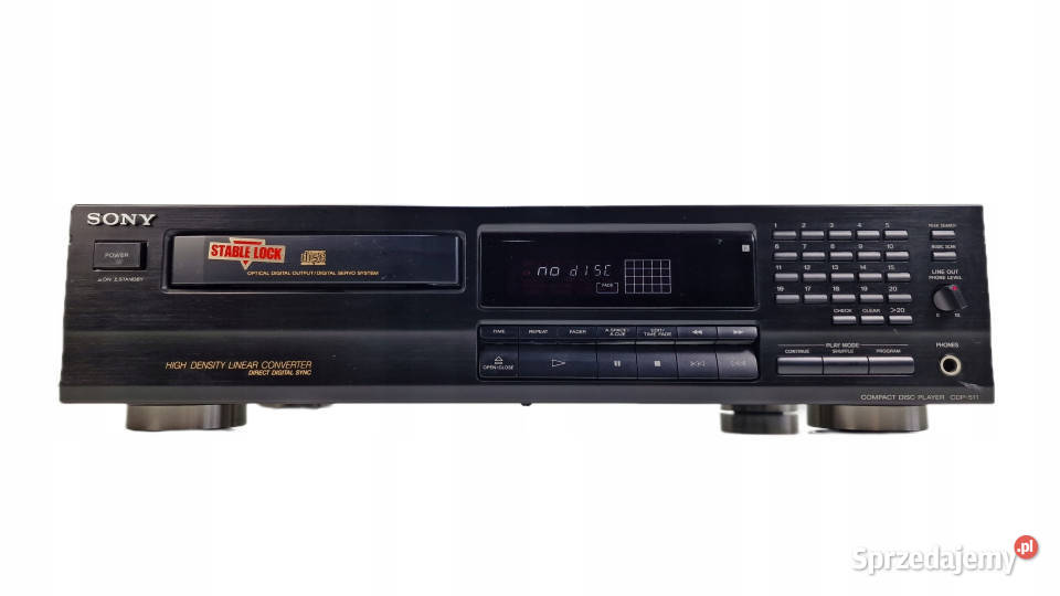 Sony odtwarzacz kompaktowy CD player CDP 511 Odtwarzacze CD i MD