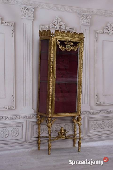 Witryna EMPIRE Gablotka Cała z Brązu Złoconego