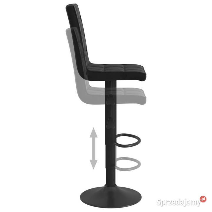 Stołek barowy czarny obity aksamitem WM335749 mazowieckie Warszawa