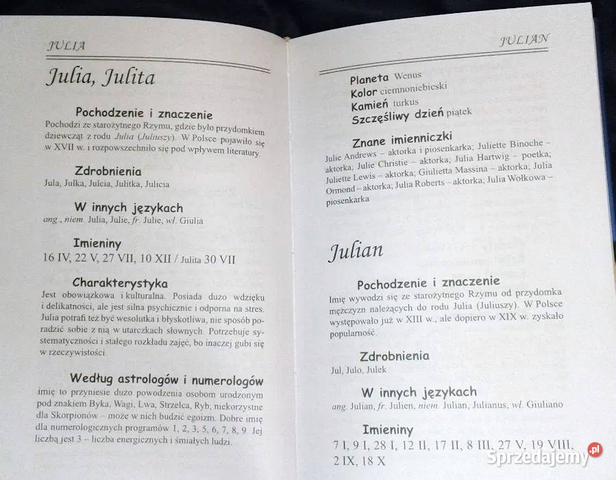 Księga imion Tajemnice imion Skarbczyk imion Chełm