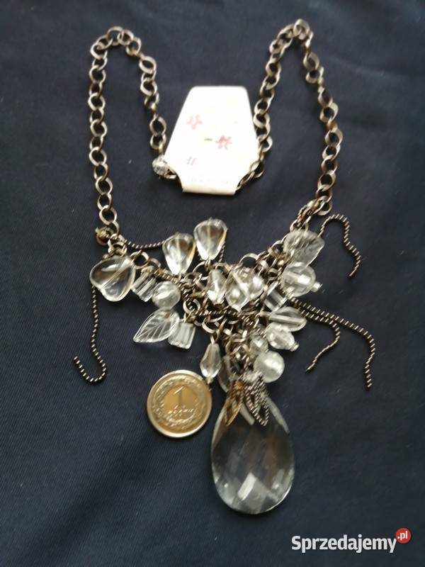 Naszyjnik wisiorek korale kryształ Gdynia sprzedam