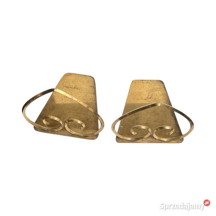 Mosiężne podpórki pod książki Hollywood Regency Warszawa