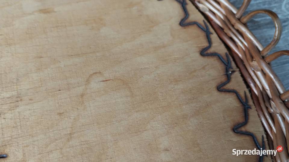 taca drewniana wiklinowa na kubki wielkopolskie Poznań