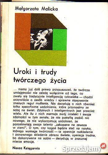 5835 UROKI I TRUDY TWÓRCZEGO ŻYCIA MAŁGORZATA sztuka, kultura i etnologia
