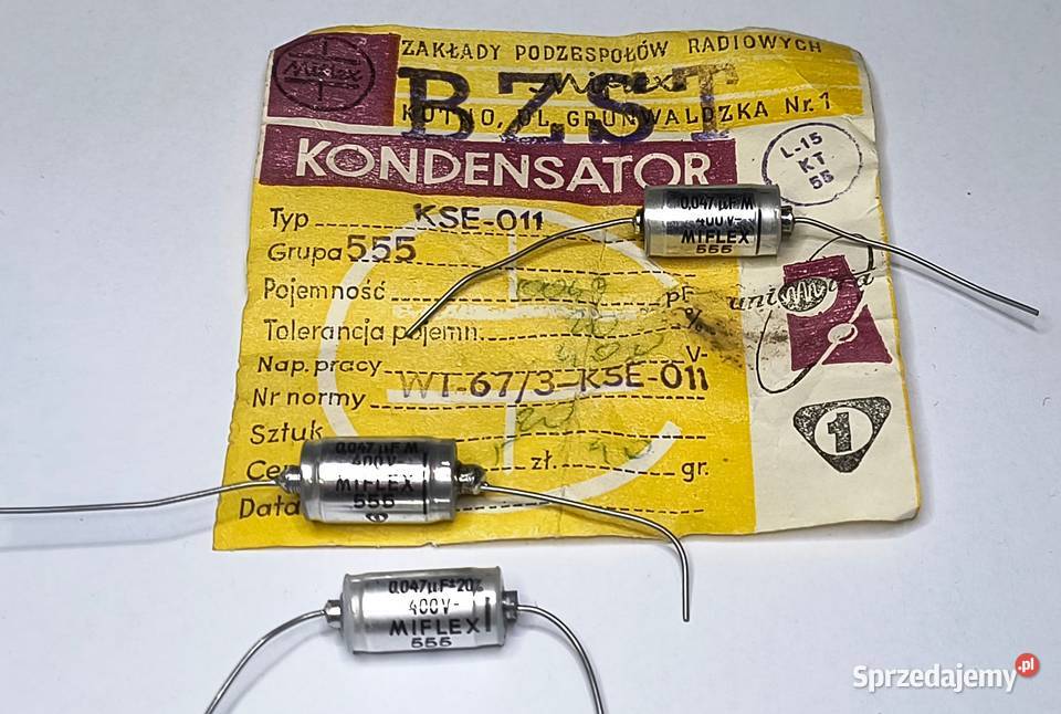 Kondensator 0047uF 400V KSE011 Unitra MIFLEX Gdańsk