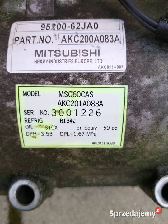 Kompresor sprężarka klimatyzacji suzuki Swift Pilica