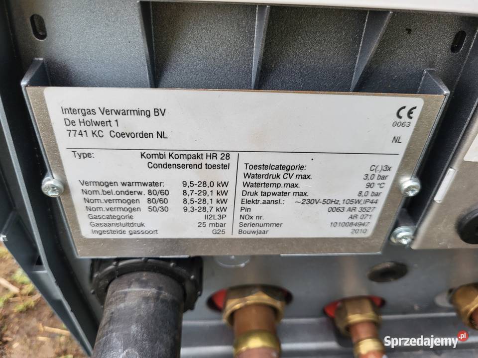 Piec gazowy ACV Intergas Kombi Kompakt HR części Kraków sprzedam