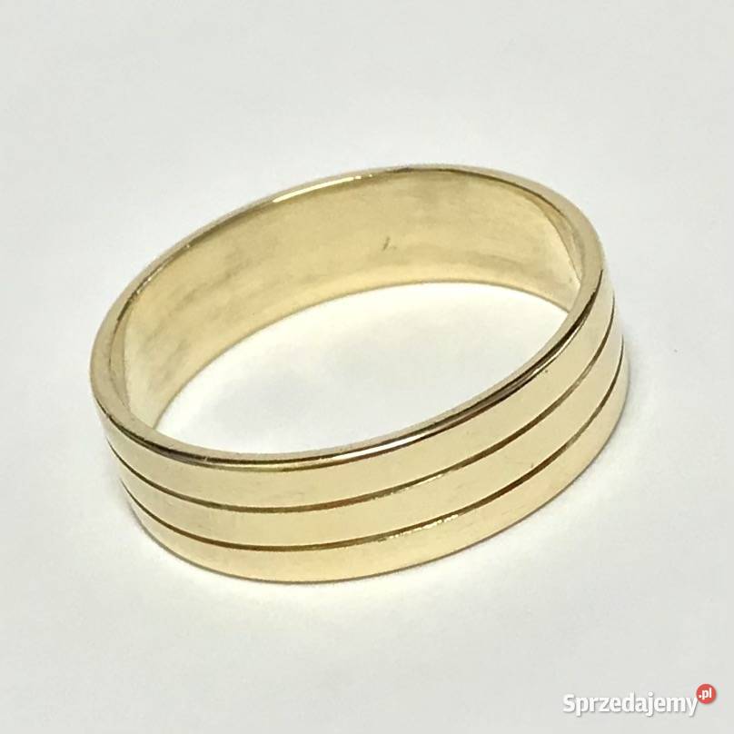 Złota OBRĄCZKA ślubna damska 585 14K ZDOBIONA złote Warszawa sprzedam