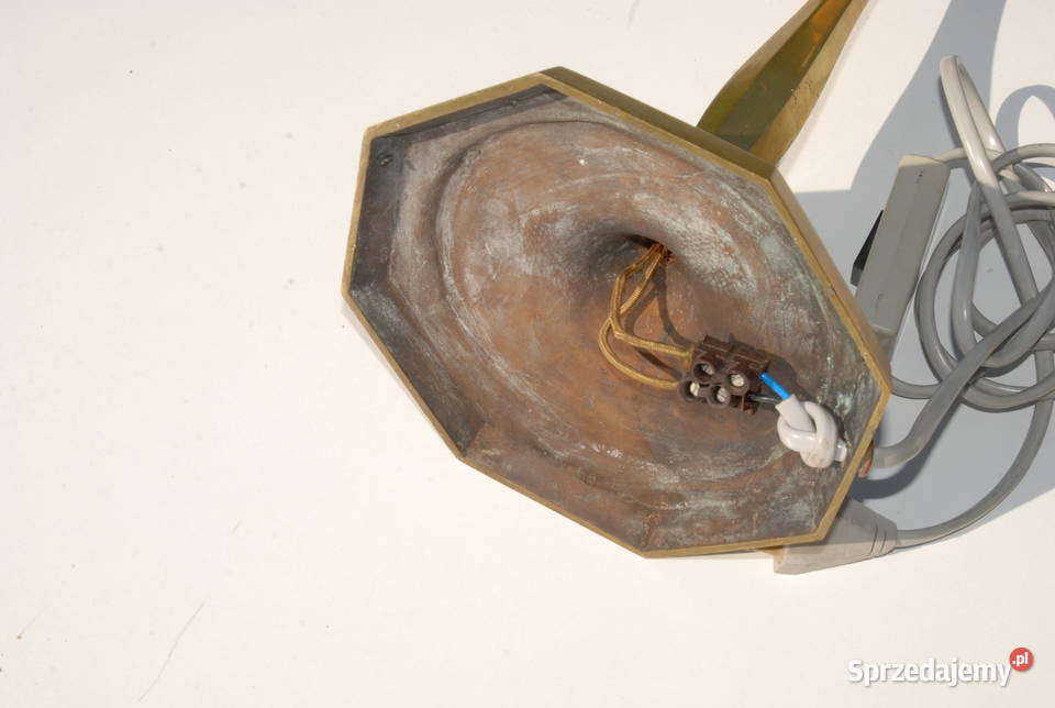 Stara lampa mosiężna okres międzywojenny antyk Cieszyn