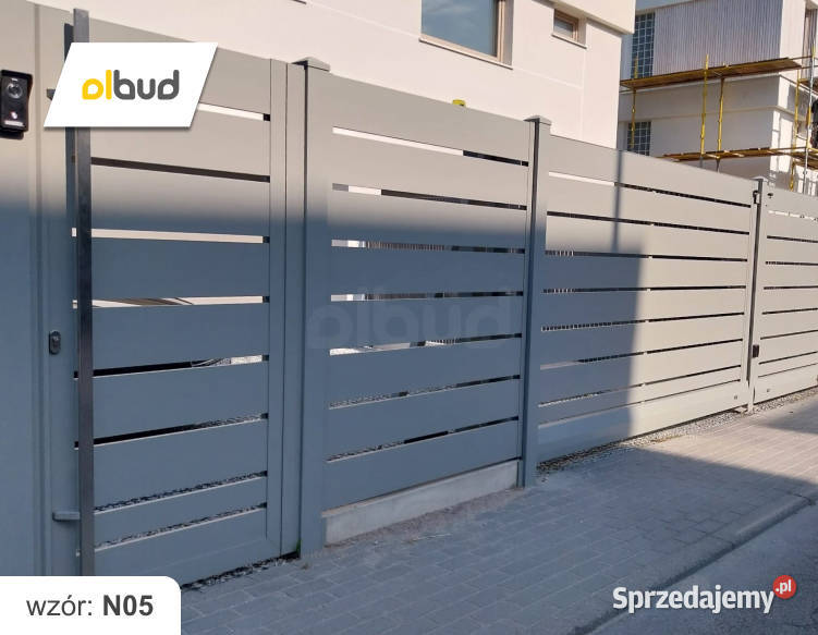 Ogrodzenie aluminiowe poziome nowoczesne
