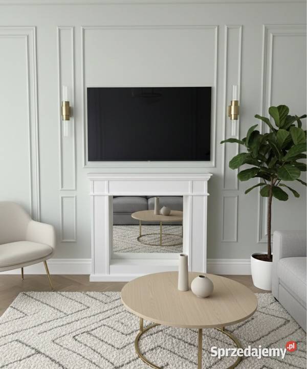 portal kominkowy atrapa kominka kominek z drewna śląskie Jeleśnia