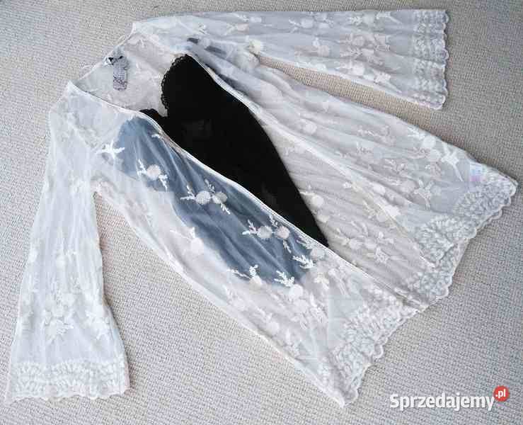 Pareo Nowy3840 Ekskluzywny peniuar koronka haft Kraków sprzedam