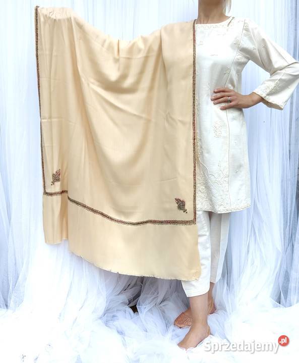 Szal orientalny indyjski haftowany haft paisley zachodniopomorskie Szczecin