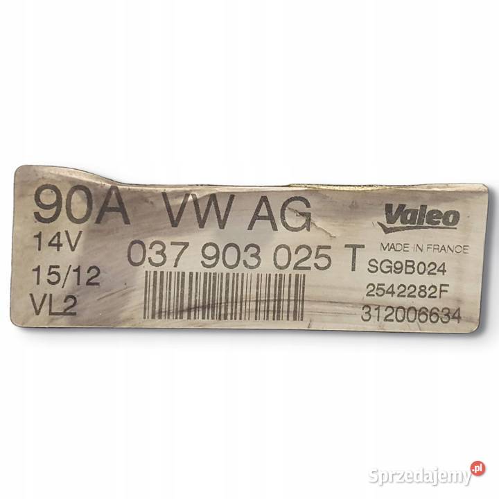 ALTERNATOR Skoda Fabia II 14 16V valeo osobowe Chełm
