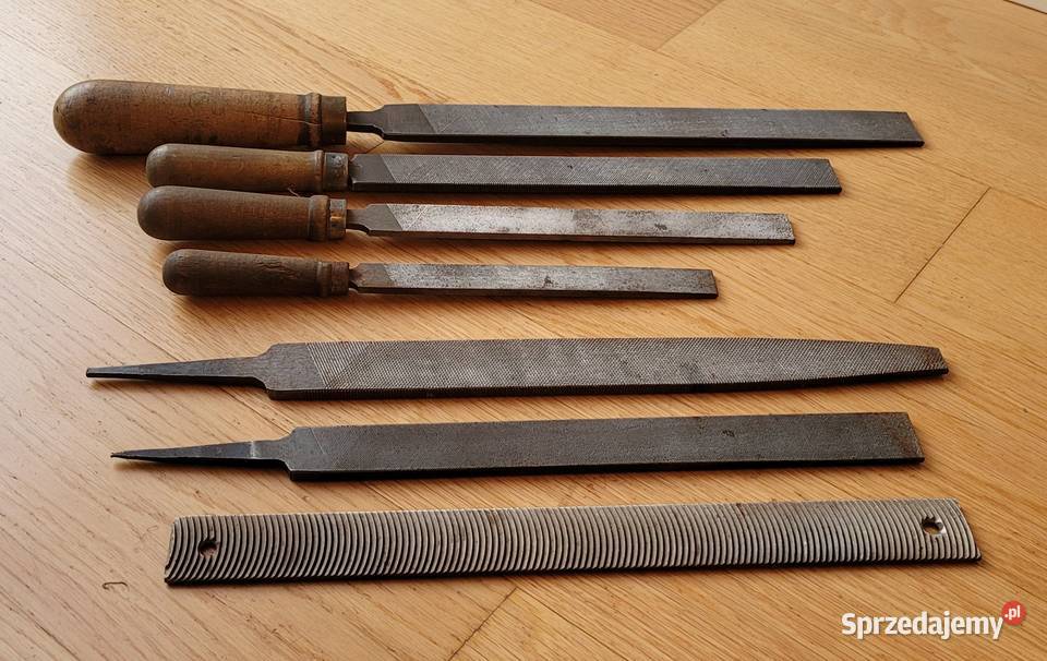 Tradycyjne płaskie pilniki ślusarskie i raszpla Warszawa