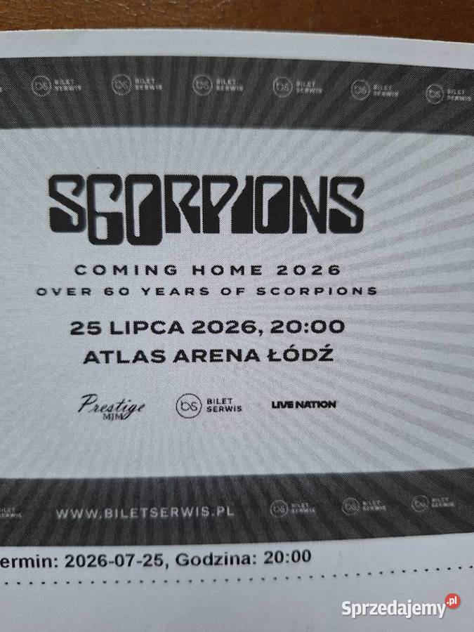Bilet na sobotni koncert zespołu Scorpions