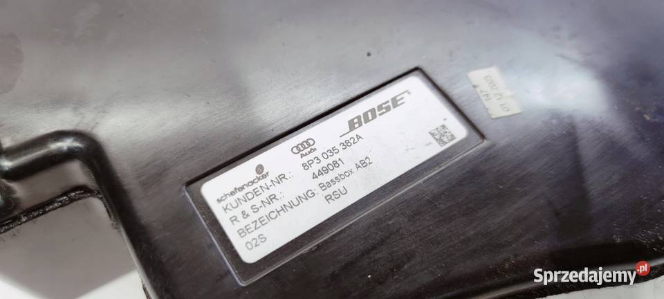 GŁOŚNIK SUBWOOFER TUBA BOSE AUDI A3 8P Przystajń