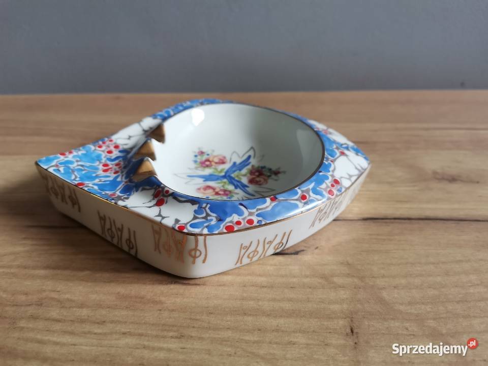 Stara nieużywana popielniczka porcelana Bogucice śląskie