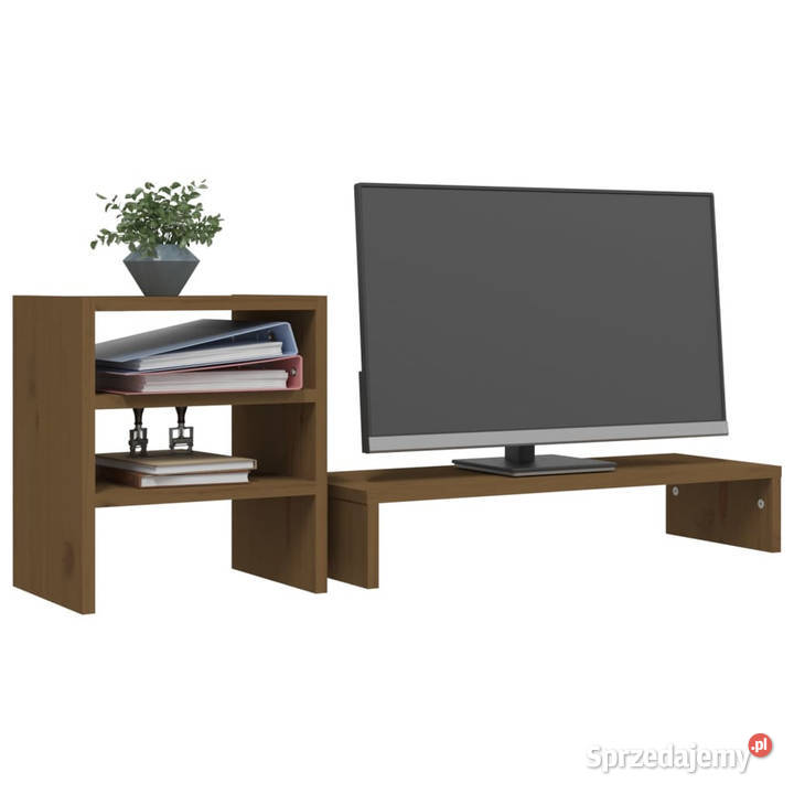 Podstawka na monitor miodowy brąz 81x20x30 lita Warszawa