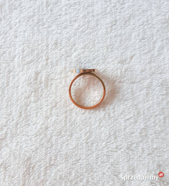 Nowy pierścionek elegancki stal szlachetna złoty zachodniopomorskie Szczecin