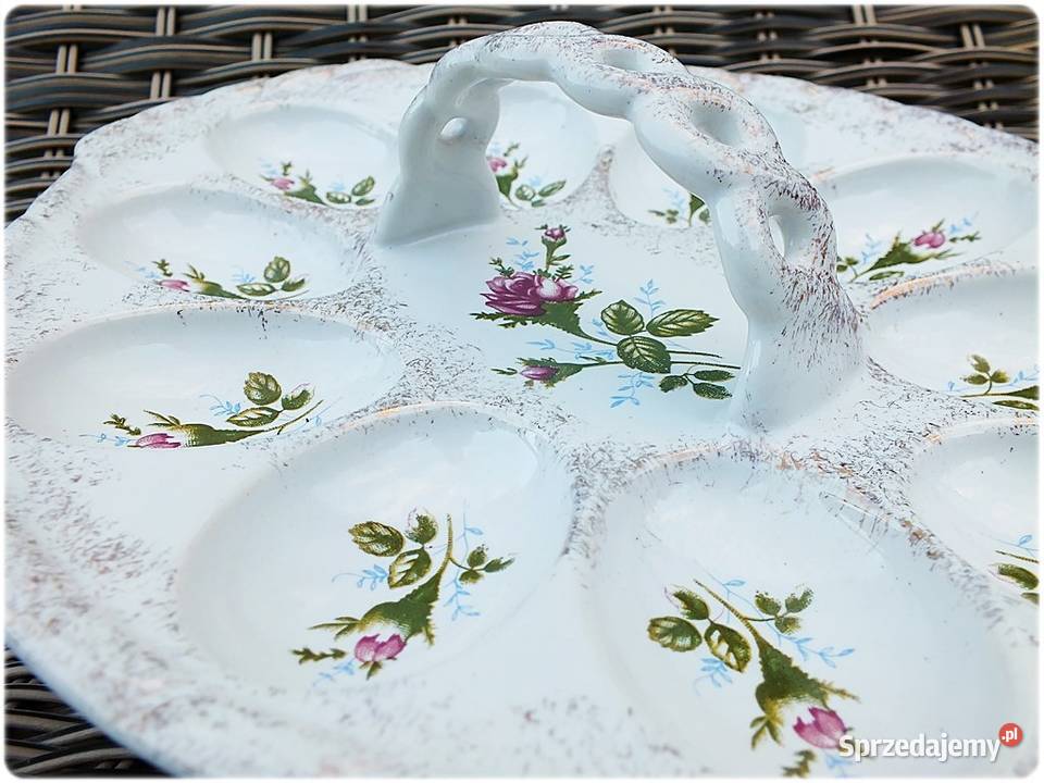 Porcelana Chodzież Talerz Patera na jajka Fason lubuskie