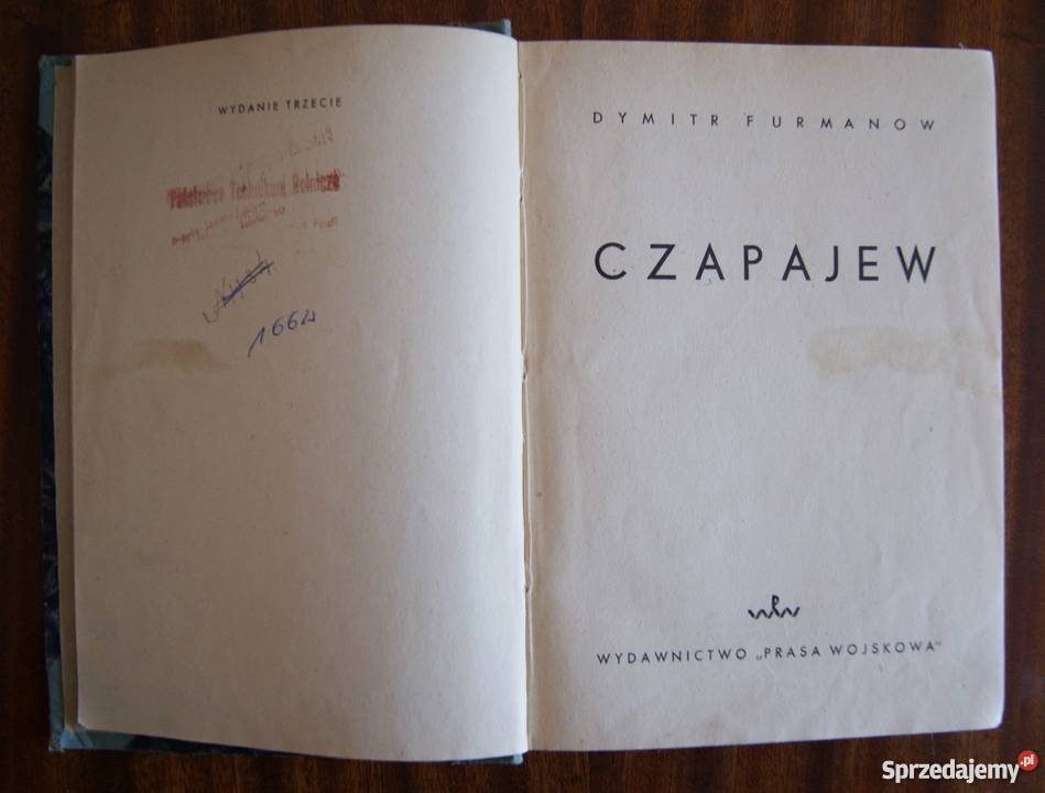 Dymitr Furmanow Czapajew 1949 Proza i poezja Parczew
