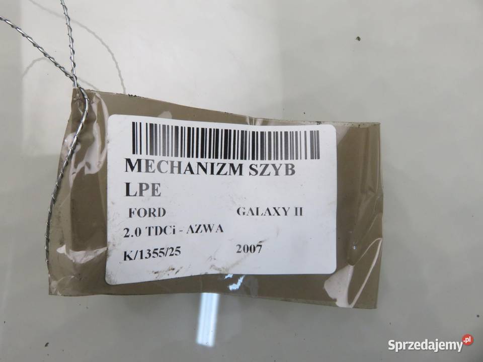 PODNOŚNIK SZYBY LEWY PRZEDNI FORD GALAXY II Mechanizmy opuszczania szyb sprzedam