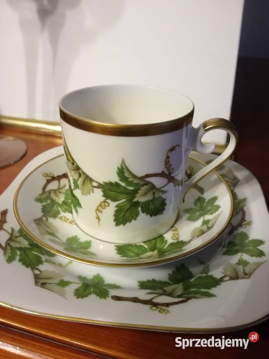 Stara porcelana Hackefors Trio filiżanka 2 biały Jastrzębie-Zdrój sprzedam