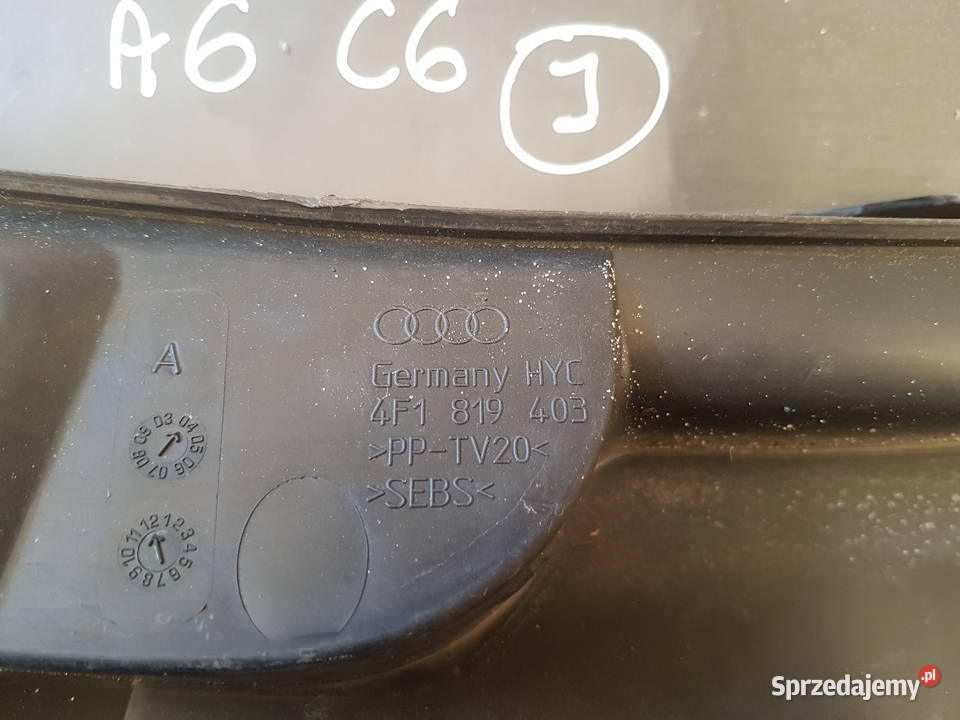 AUDI A6 C6 PODSZYBIE WYCISZENIE 4F1819403 Podszybia Turkowice