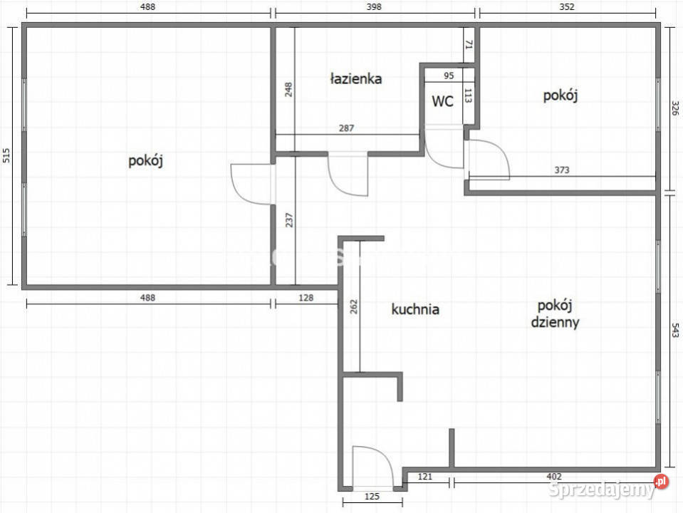 Mieszkanie Kraków Krakowska 7724m2 3 pokoje