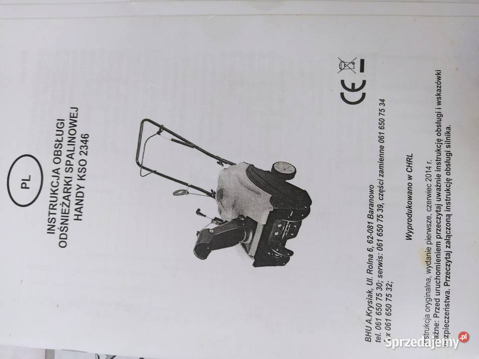 Odśnieżarka dmuchawa śniegowa stan igła