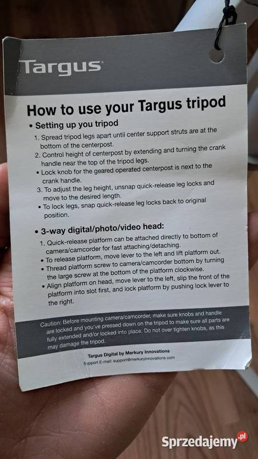 Nowy Statyw Targus tg 6660tr z pokrowcem Świecie