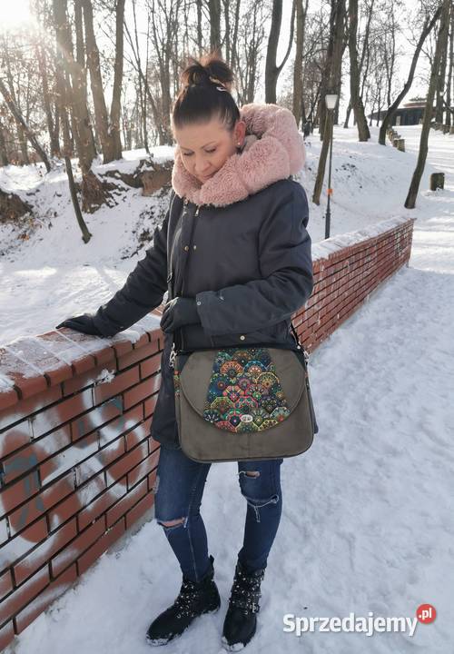 Torebka damska duża z klapką listonoszka 10cm świętokrzyskie