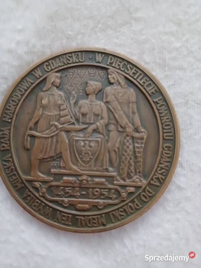 Medal okolicznościowy 500 lecie powrotu Gdańska Pozostałe pomorskie Gdynia sprzedam