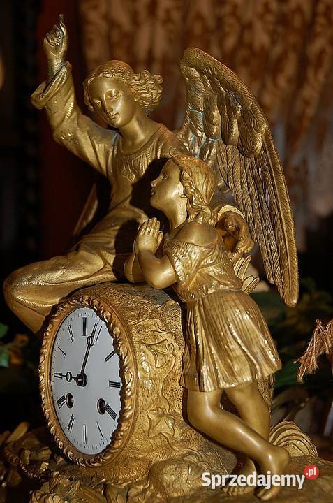 B duży zegar kominkowy anił z dzieckiem Machnacz sprzedam