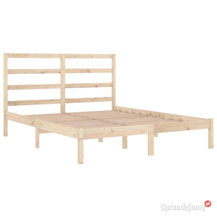 Rama łóżka lite drewno podwójna 120x190