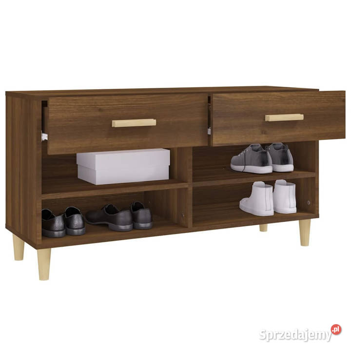 Szafka na buty brązowy dąb 102x35x55 WM817569