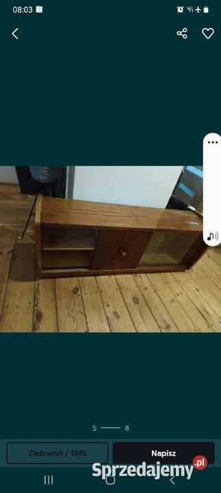 Nadstawka gora kredensu debowa prl Pozostałe Gdańsk