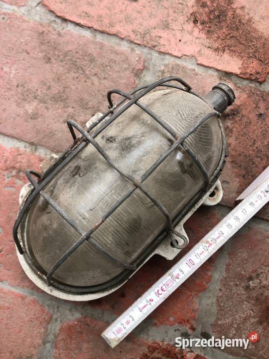 Lampa garażowa do piwnicy loftowa z kratka stara sprzedam