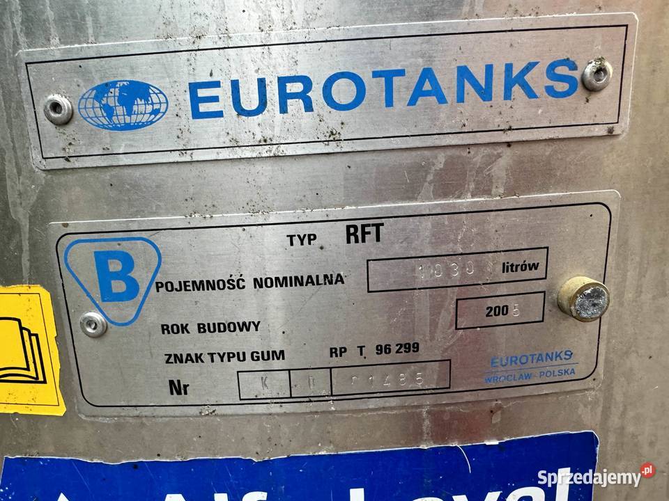 schładzalnik basen zbiornik do mleka 1000L Myszyniec