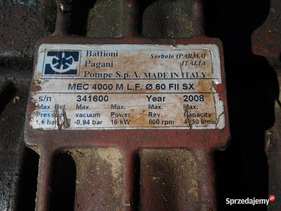 pompa próżniowa mec 4000m części Zbuczyn sprzedam