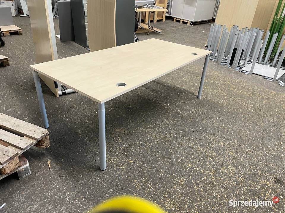Duże biurko Hali s110 200x100 jasna sosna Katowice