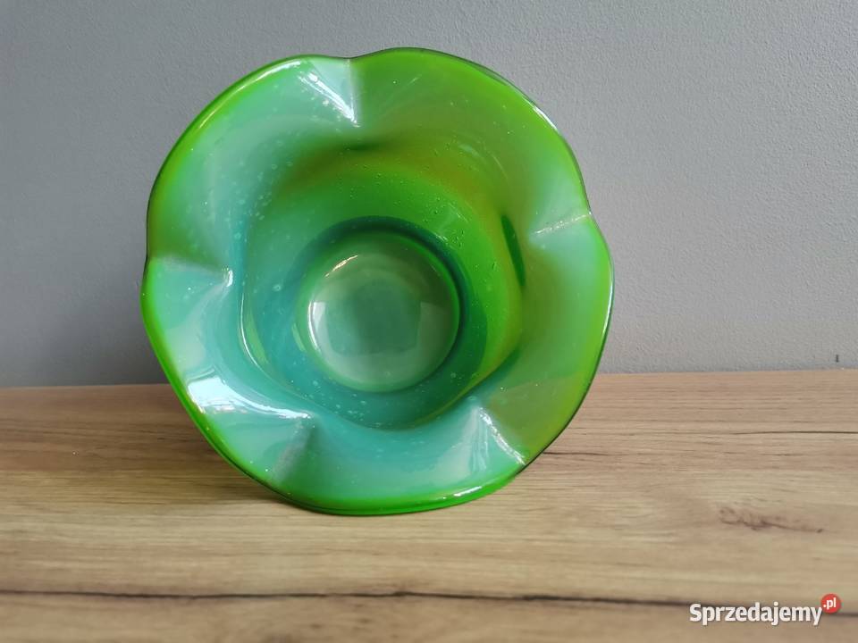 Stara zielona czarka Silesia Rustica L Porcelana i szkło Siemianowice Śląskie