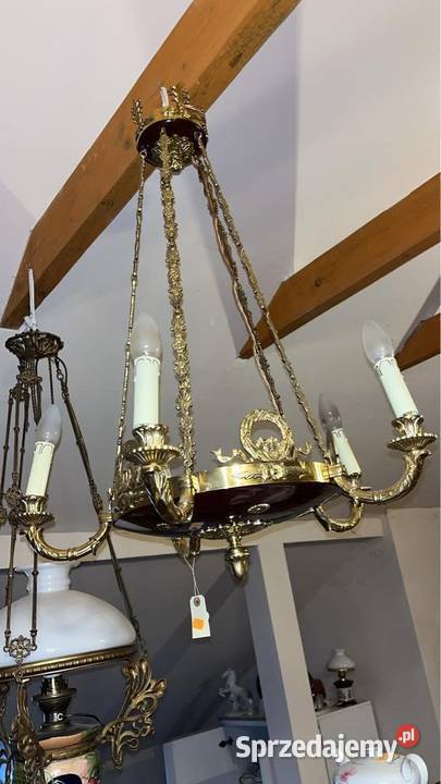 Żyrandol Podsufitowy Pięcioramienny Plafon Gdańsk