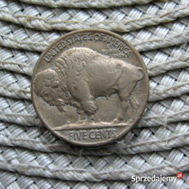 USA 5 Cent 1937r Bizon Kalisz