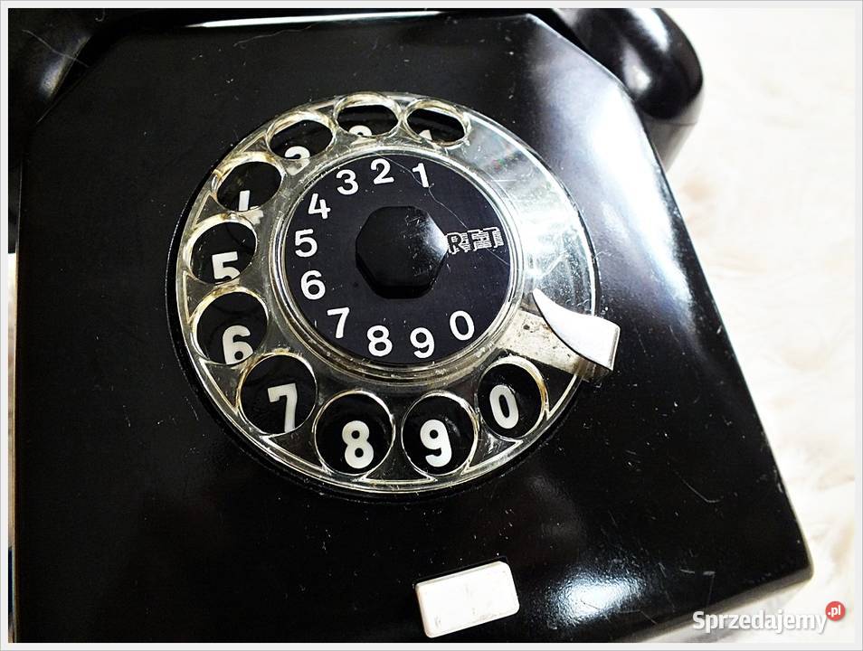 Stary telefon w czarnym bakelicie W58 RFT ebonit Żary sprzedam