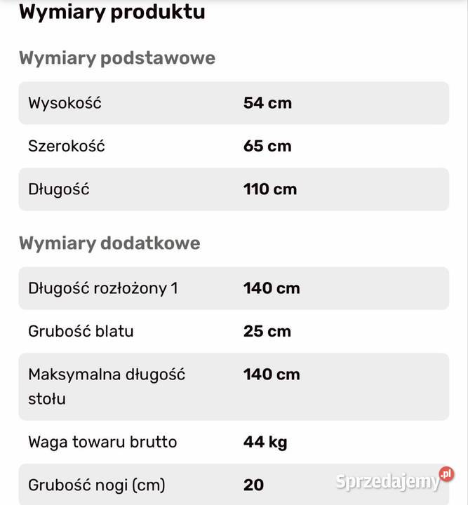 Ława stolik kawowy rozkładany Agata meble Warszawa