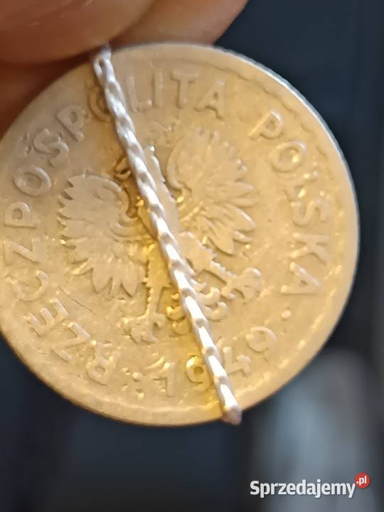 Sprzedam monete 1 zloty 1949 mala skretka